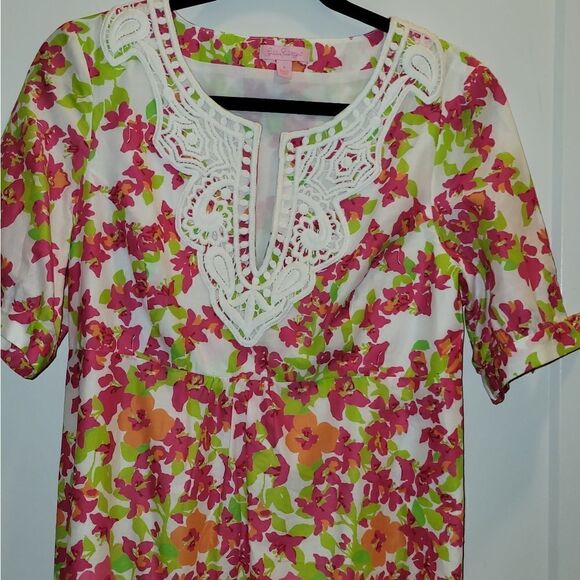 Lilly Pulitzer Falling For You Dress Multicolor Floral Summer Size 8 - Picture 1 of 6